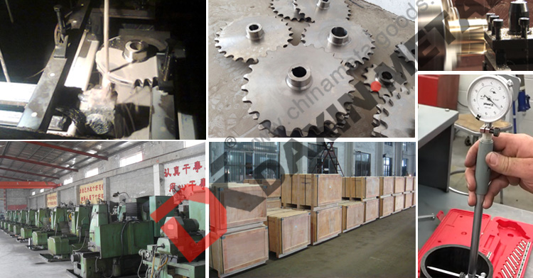 roller chain sprocket gear heat treatment inspection and packaging