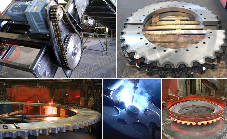 chain sprocket for extile machinery